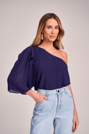 Blusa Ombro Só  Laço