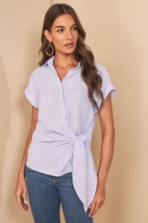 Camisa Amarração Listrada Astrid